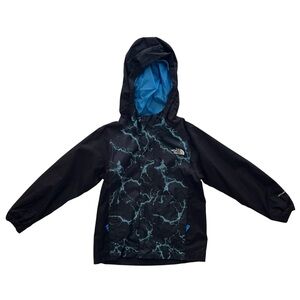 The North Face Kids Black and Blue Hooded rain coat